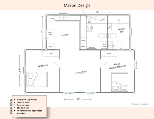 Mason Log Cabin Blueprint