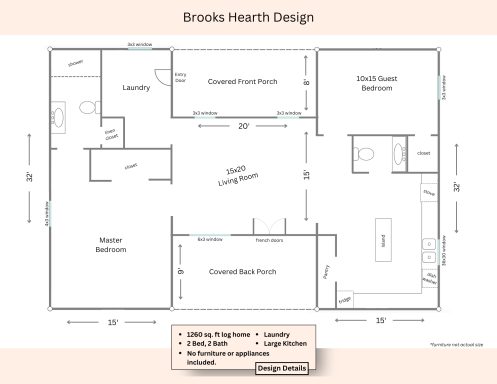 Brooks Hearth Log Cabin Blueprint