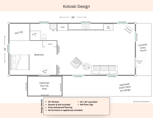 Koloski Log Cabin Blueprint